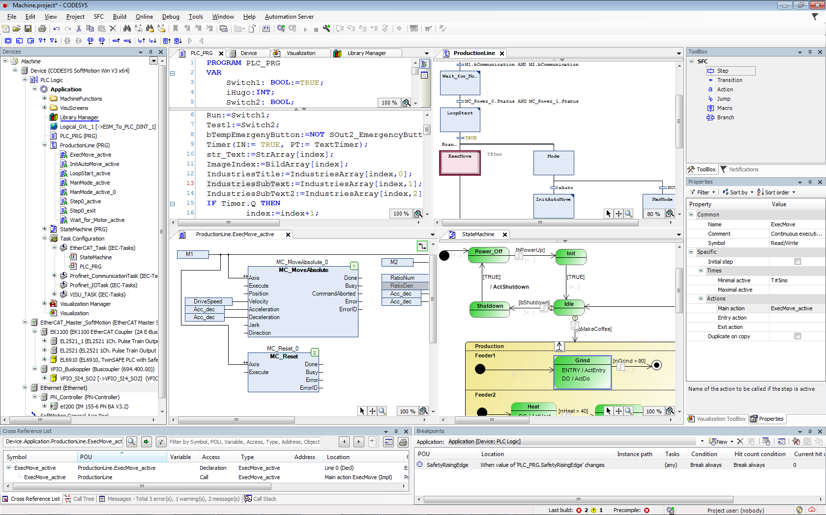 CODESYS Development System engineering environment
