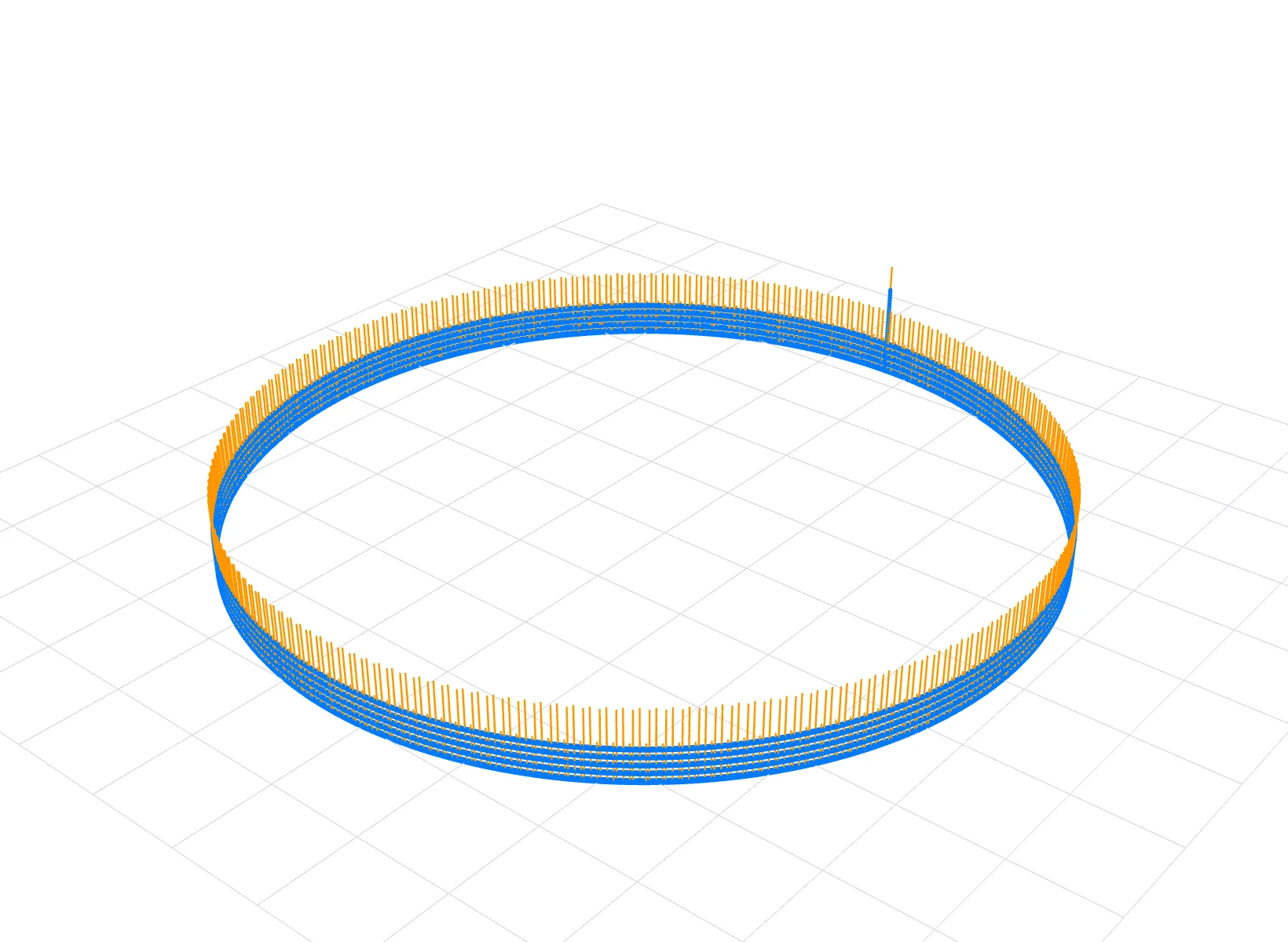 Toolpath and tool axis directions of a 5-axis program